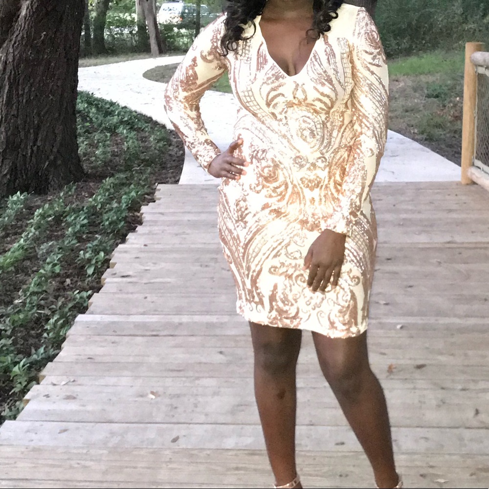 Rose gold dress